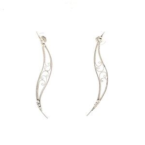 Filigree Swoosh Earring Sterling Silver